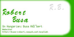 robert busa business card